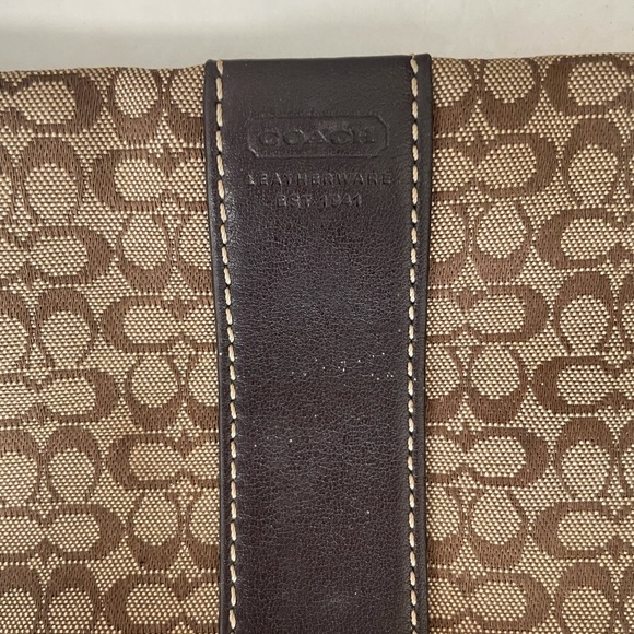 Signature jacquard CC logo pattern brown Coach small purse - Picture 5 of 12
